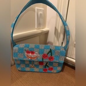 NWOT Anthropologie Fiona Beaded Bag Food & Drink Edition